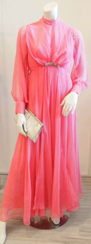 The Perfect Hostess Wears Pink Vintage Maxi Dress