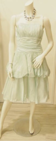 Minty Goodness Vintage Bustier Dress with Two-Tier Skirt