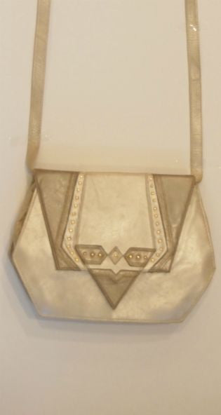 Irregularly Angular Vintage Cream Bag