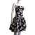Ra Ra Vroom Black White Strapless Bustier Dress with Can Can
