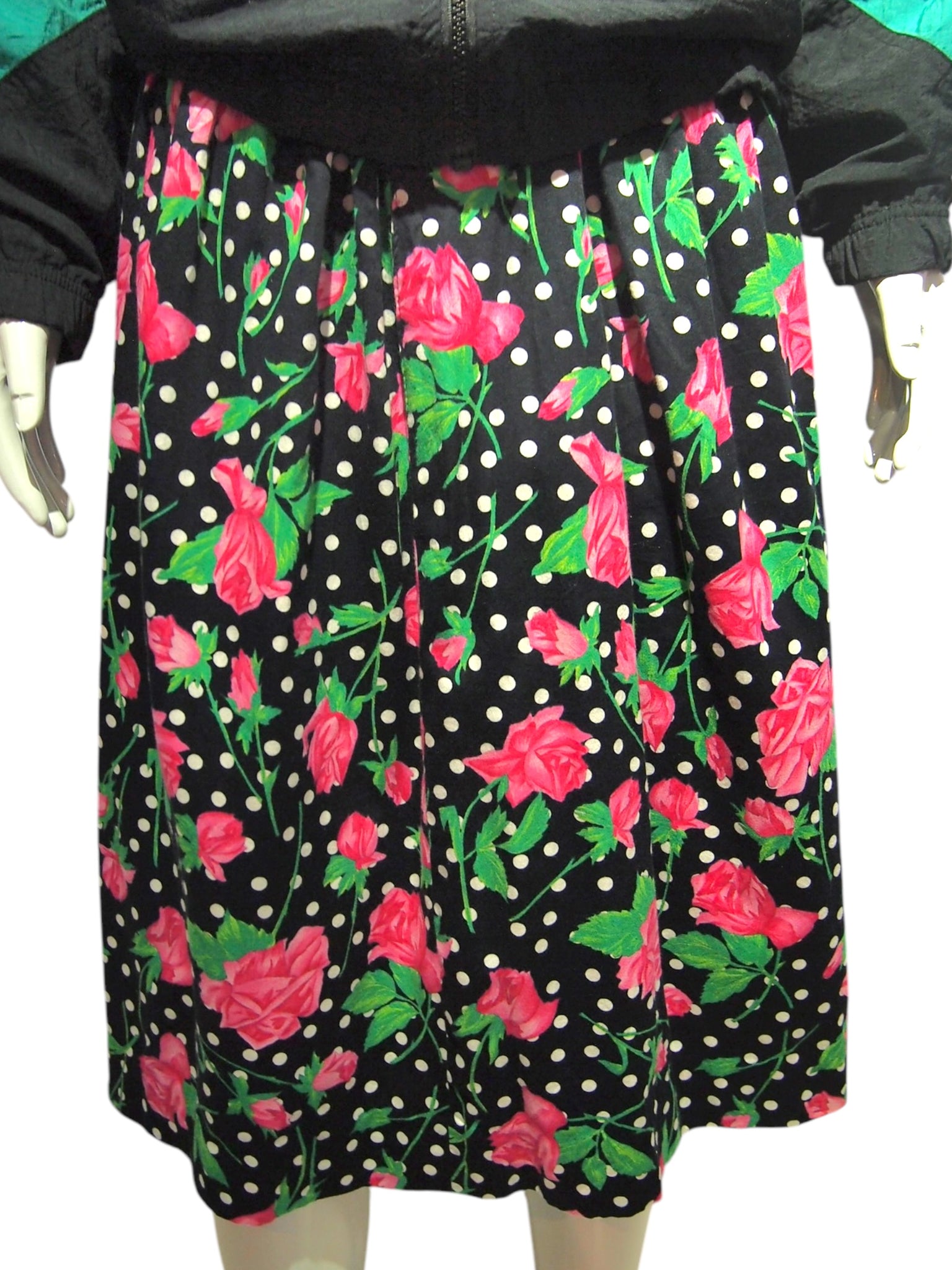 Roses & Dots - Vintage Flare Skirt