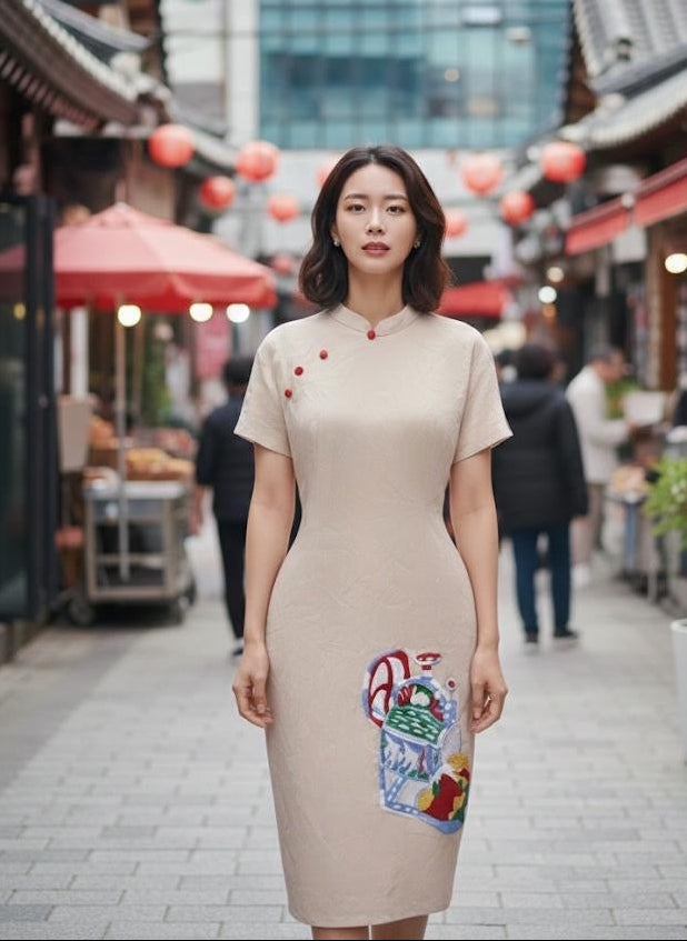 ICE KACHANG - HANDMADE, HAND-EMBROIDERED CHEONGSAM