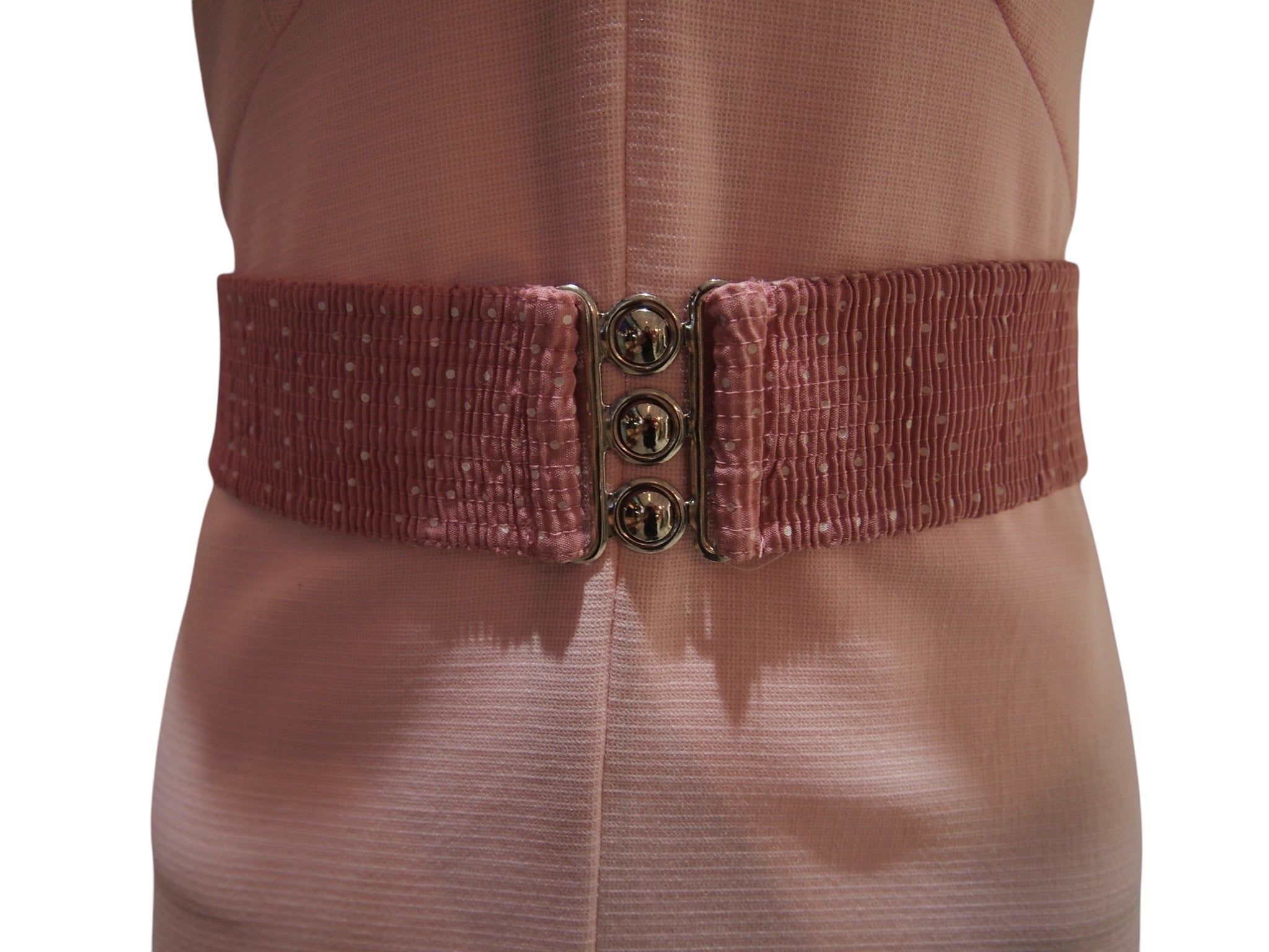 Pink Polka Dot Vintage Stretch Belt