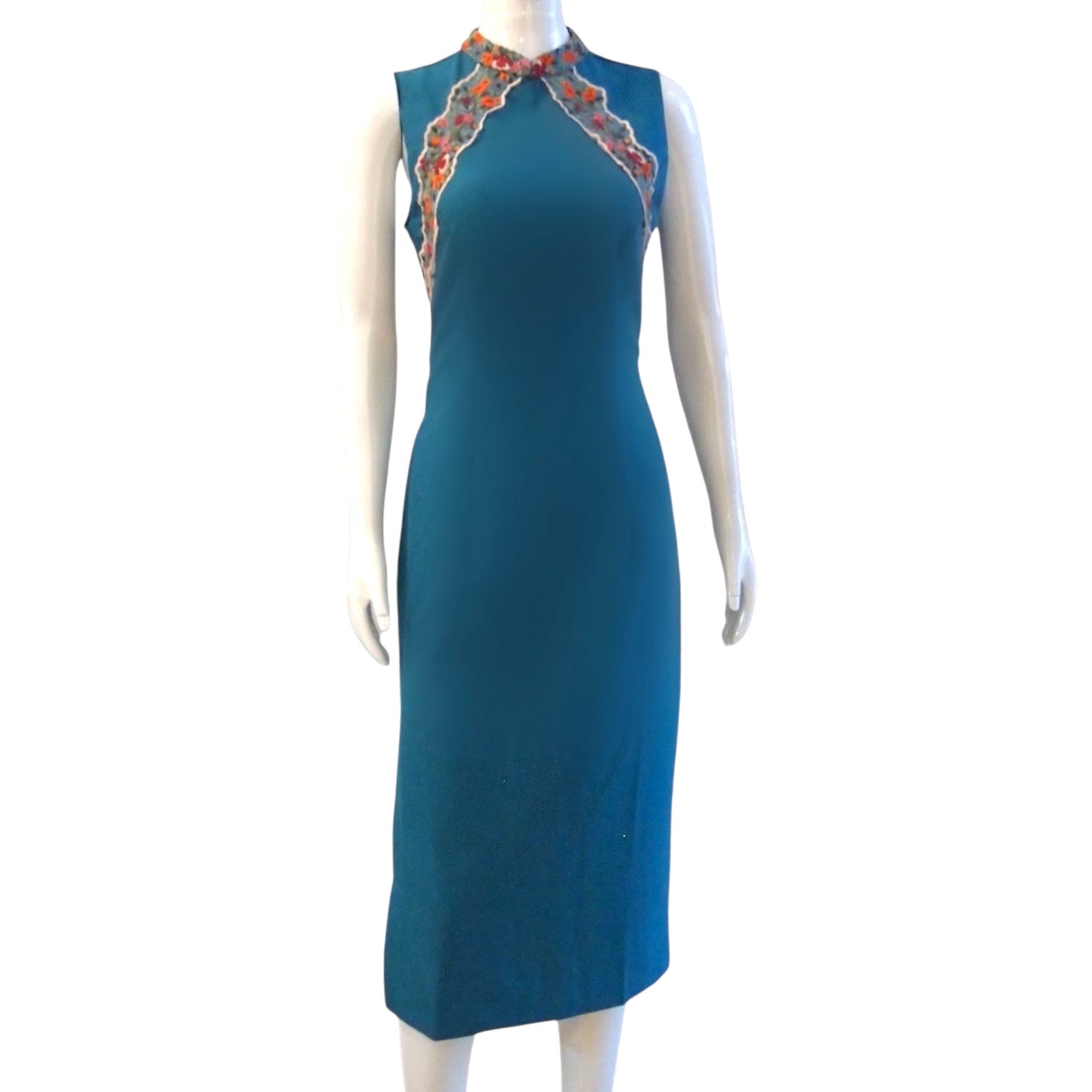 MEDIAN LACE - HANDMADE MODERN SILK COTTON CHEONGSAM DRESS