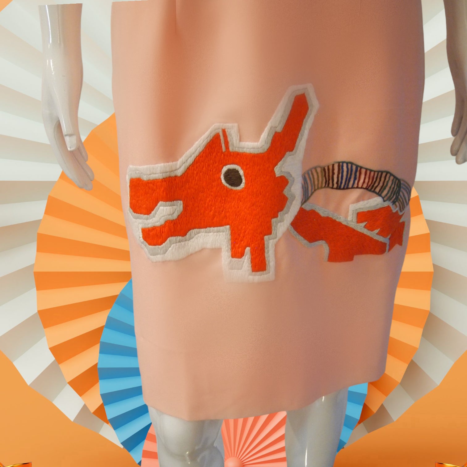 DRAGON PLAYGROUND - HANDMADE, HAND-EMBROIDERED SILK-COTTON CHEONGSAM