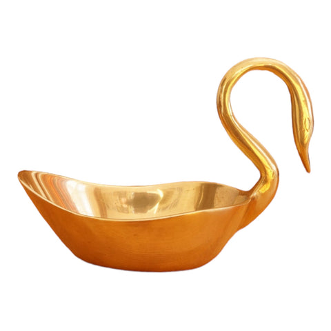 Swan Away - Solid Brass Vintage Swan Trinket Holder