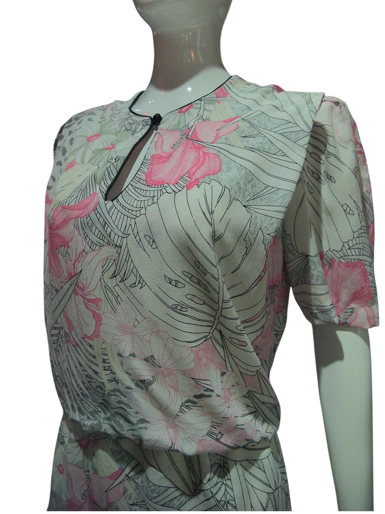 Petal Poise - Vintage Floral Pastel Bloom Dress
