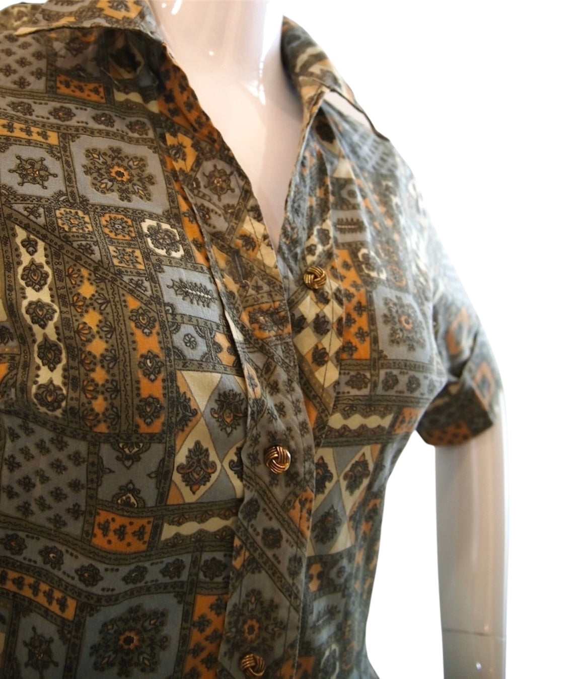 Autumn Allure - 1950s Fit & Flare Earthtone Brown Dress