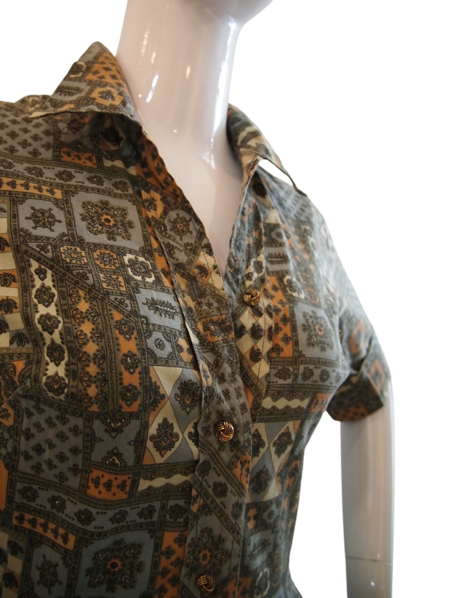 Autumn Allure - 1950s Fit & Flare Earthtone Brown Dress