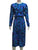 Blue Current - Gorgeous Vintage Blue Textured Waves Dress