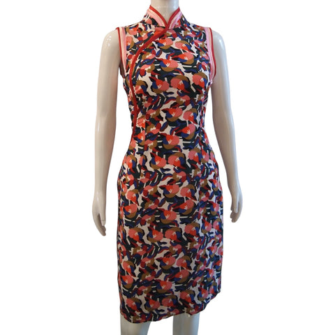 POP POPPY - HANDMADE MODERN SILK CREPE CHEONGSAM DRESS