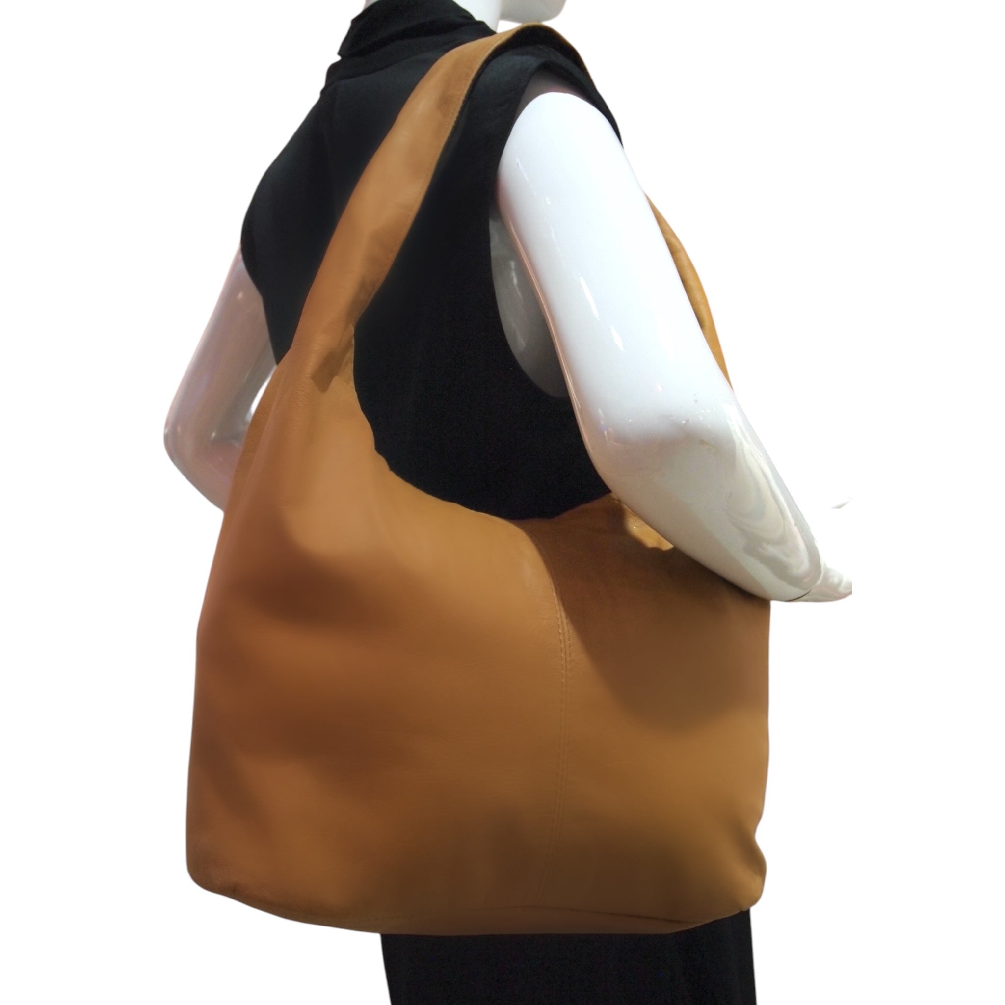 HOBO NO-SEAM BAG - HANDMADE GENUINE LEATHER SHOULDER BAG