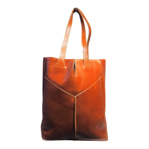 NOTCH- HANDMADE GENUINE LEATHER SHOULDER BAG TOTE