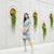 BLUE KALEIDOSCOPE - HANDMADE MODERN SILK CHIFFON CHEONGSAM