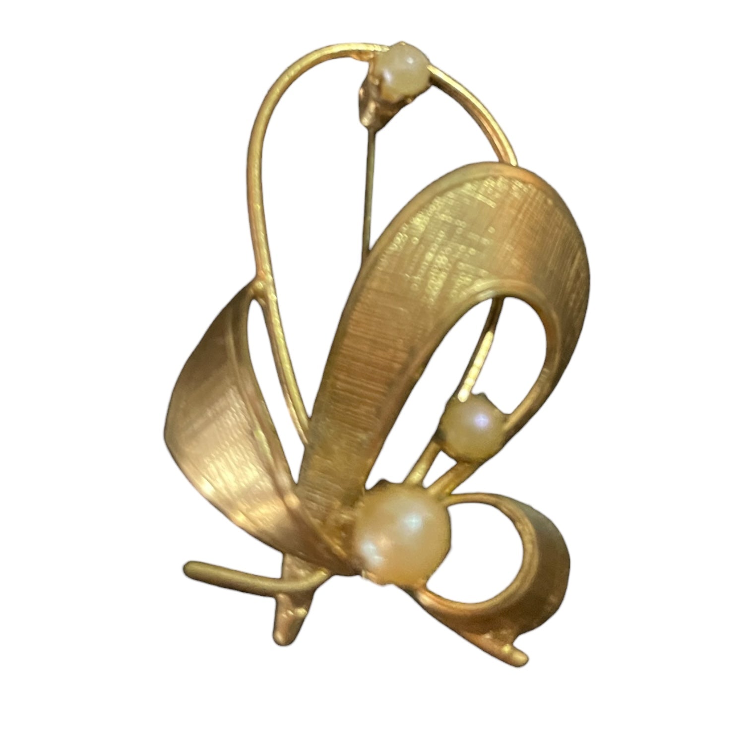 Pearl Twirl Vintage Brooch
