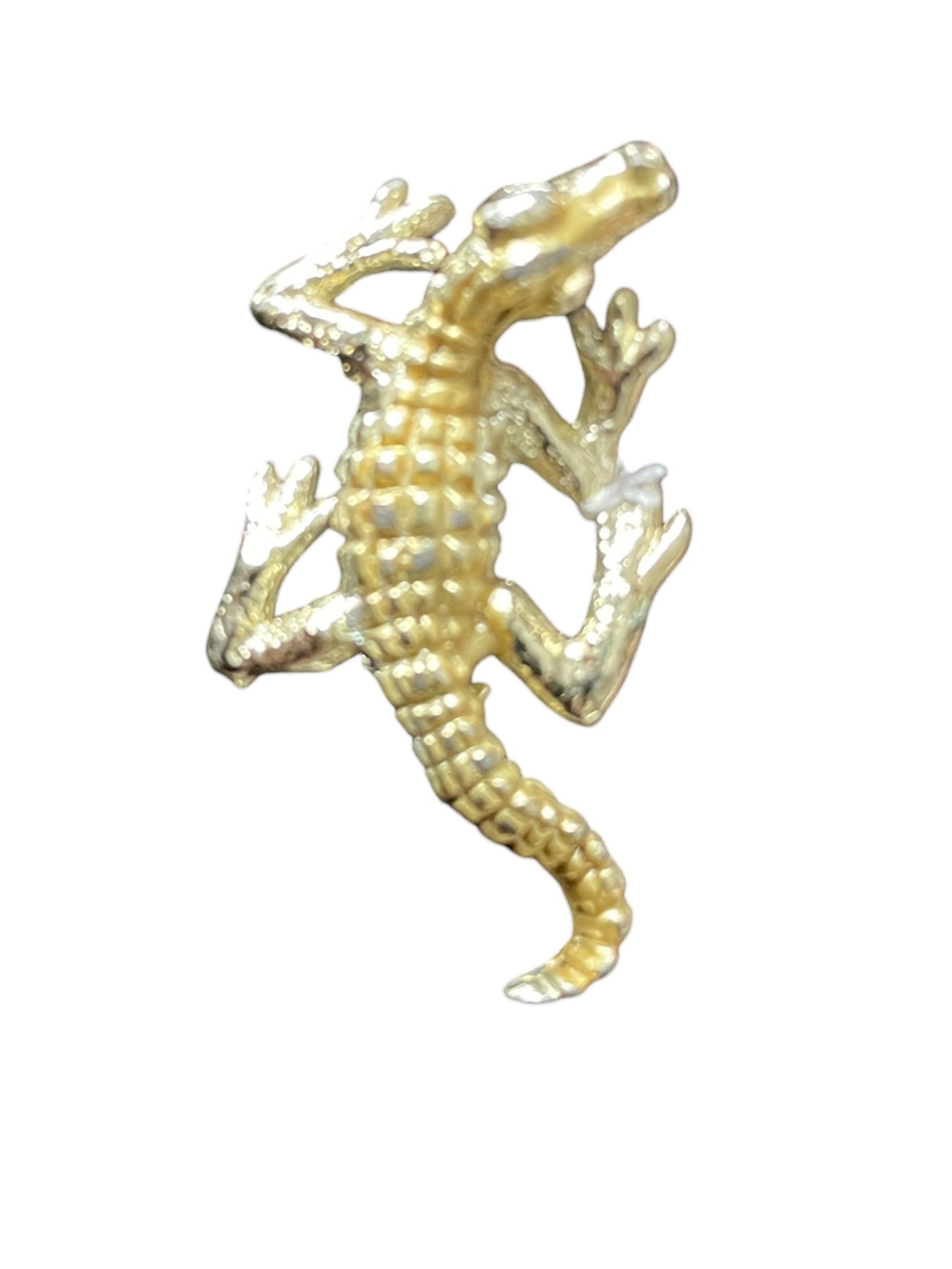ALLIGATOR IS COMING - GENUINE VINTAGE GOLDTONE BROOCH