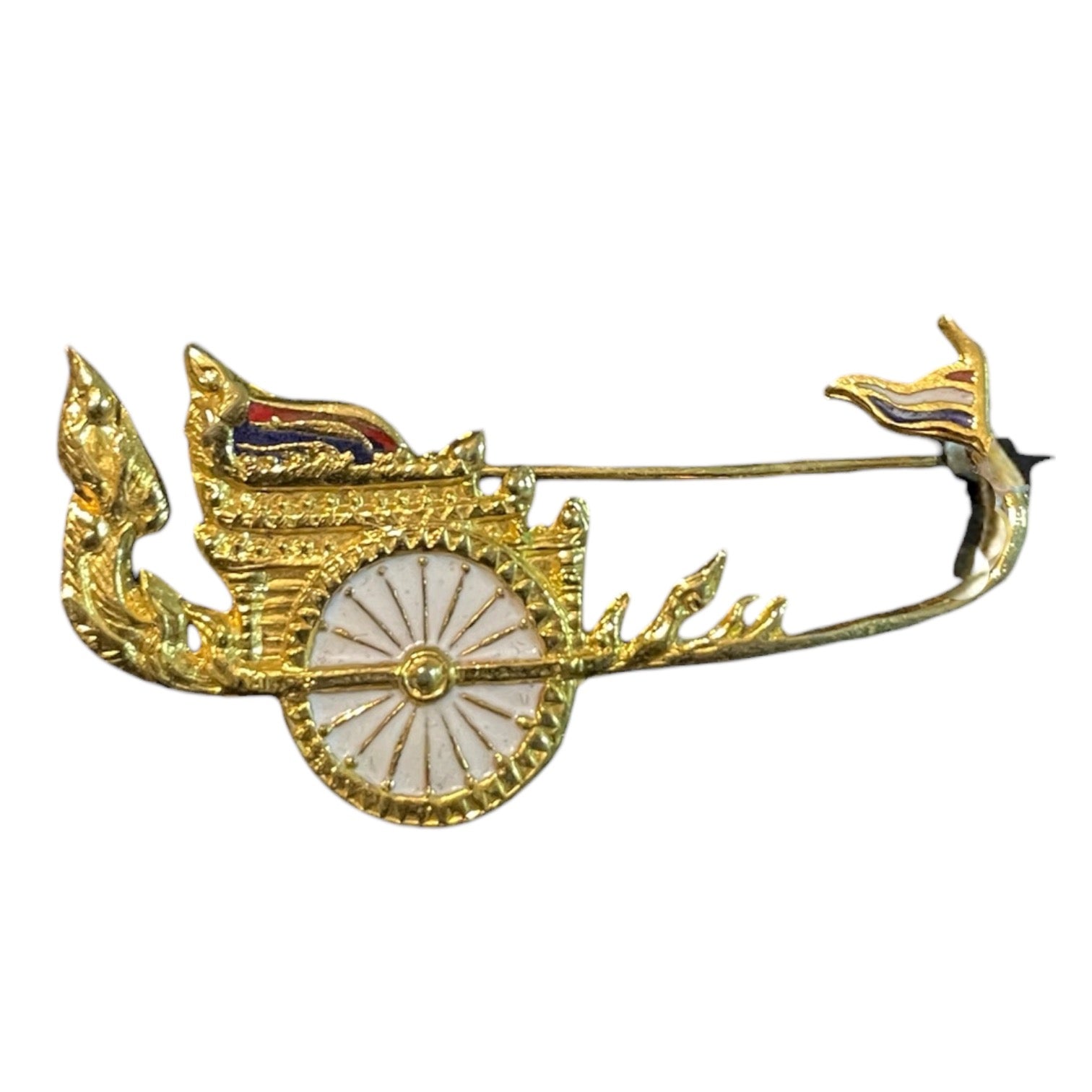 No Prince Required Vintage Carriage Brooch