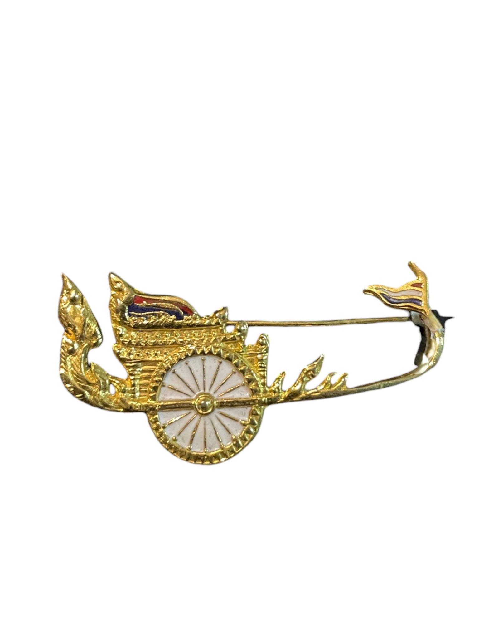 No Prince Required Vintage Carriage Brooch