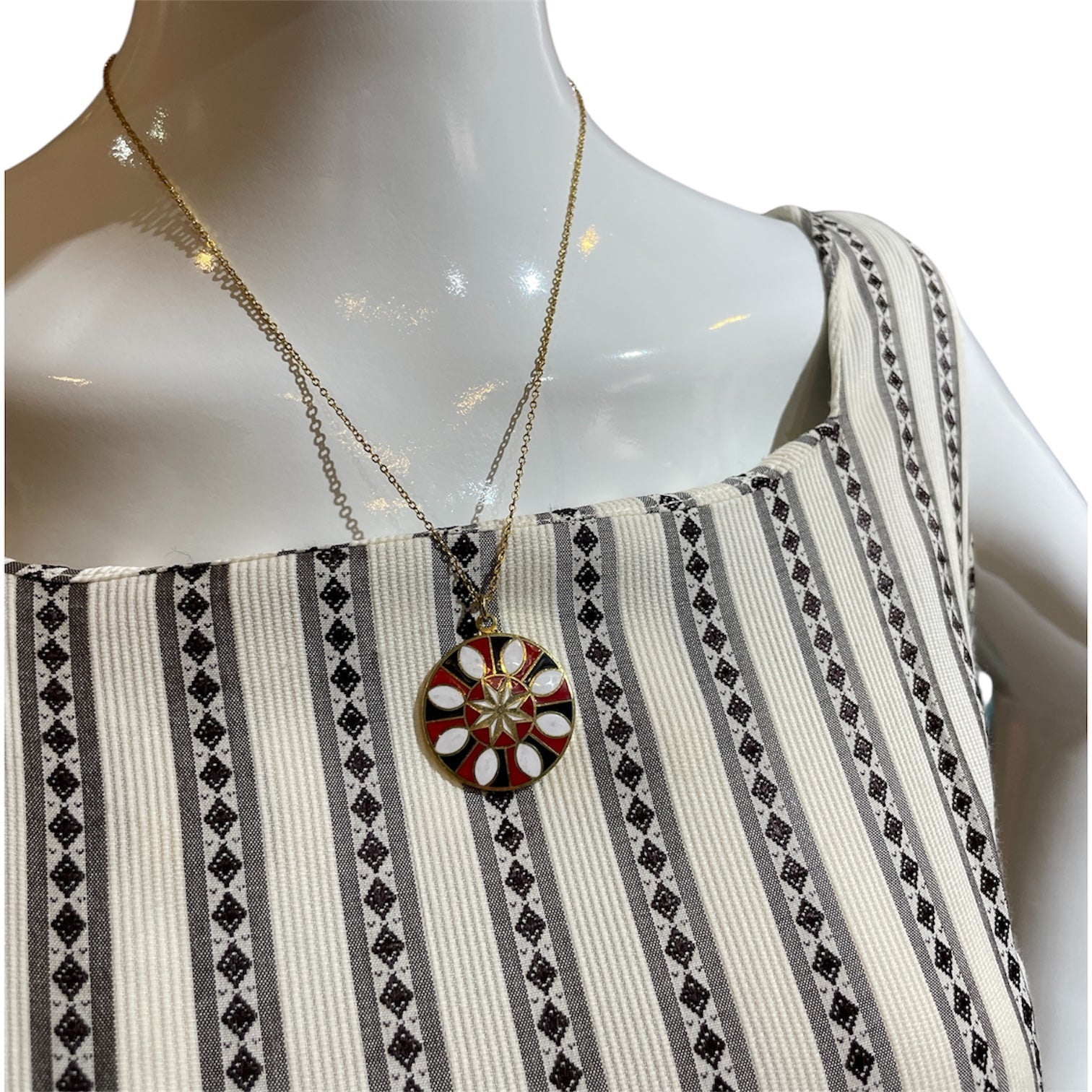 Silver Screen -1950s Geometric Black and White Fit & Flare Dress