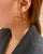 Crimson Orbit - Handmade Gemstone Semi-precious Gold-plated Earrings