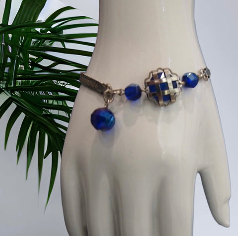 Hashtag Bracelet- Handmade one-of-a-kind vintage upcycled bracelet
