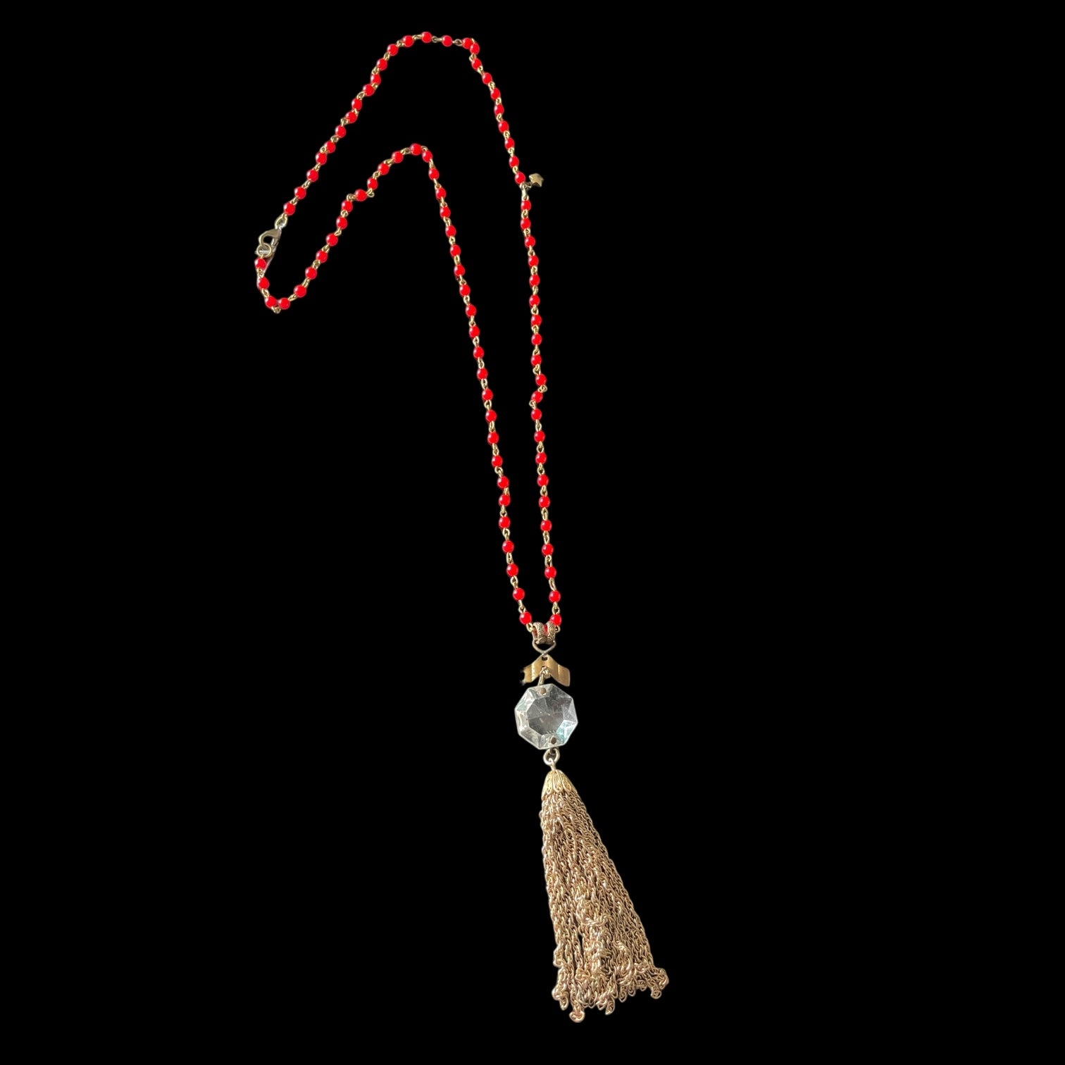 Scarlet Ritual - Handmade one-of-a-kind vintage upcycled necklace