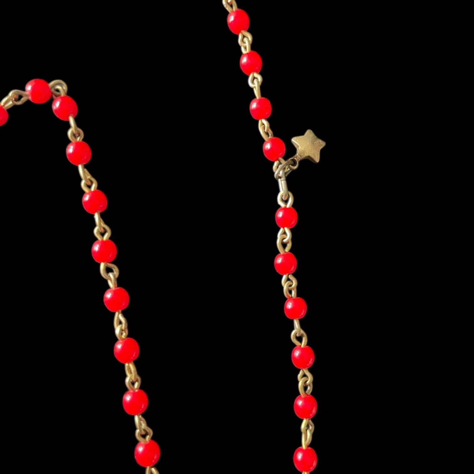 Scarlet Ritual - Handmade one-of-a-kind vintage upcycled necklace