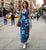 Copacabana - 1960s Blue Tropicana Maxi Dress