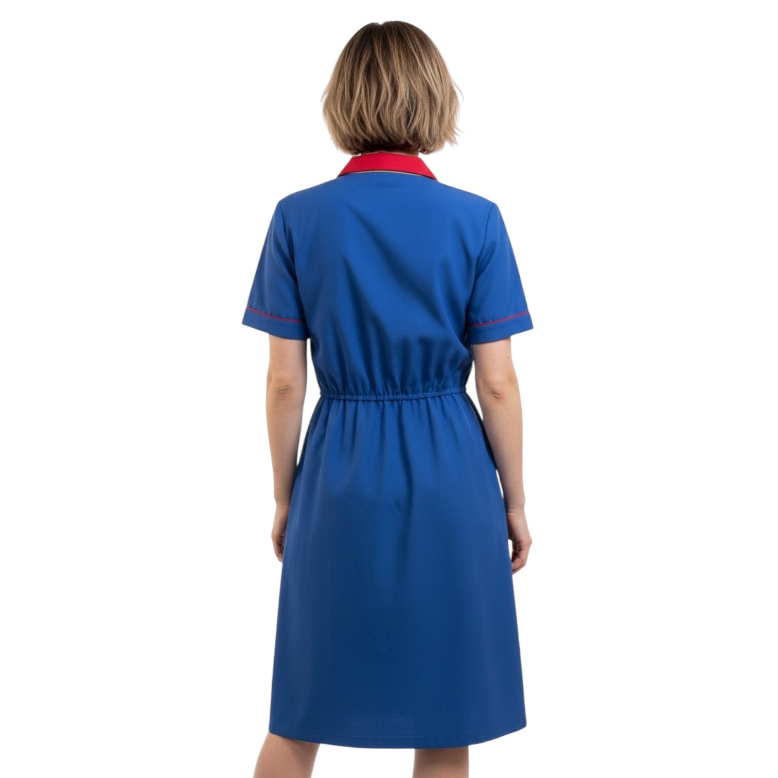 Overhaul - Blue Utilitarian Workmen Dress With Turnup Collar