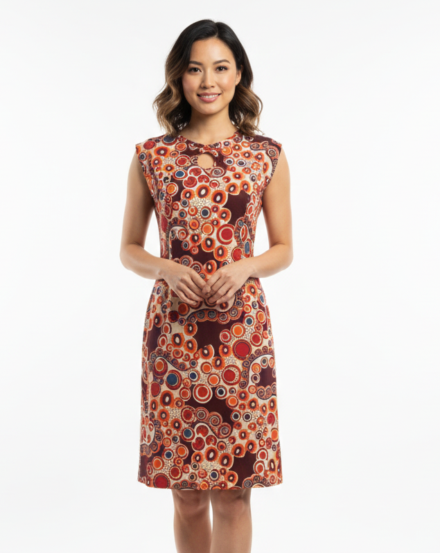 Groovy Spiral - 60s Mod Shift Dress