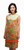 TANGERINE TANGO - 60S BRIGHT PRINTS SHIFT W FRINGE TRIM