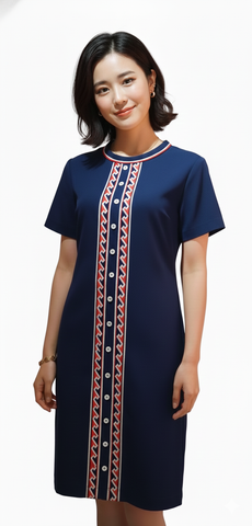 Midnight Mod - 1960s Navy Vintage Shift Dress