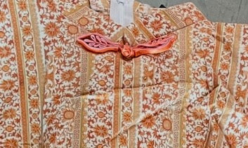 ORANGE TRELLIS - HANDMADE MODERN COTTON CHEONGSAM