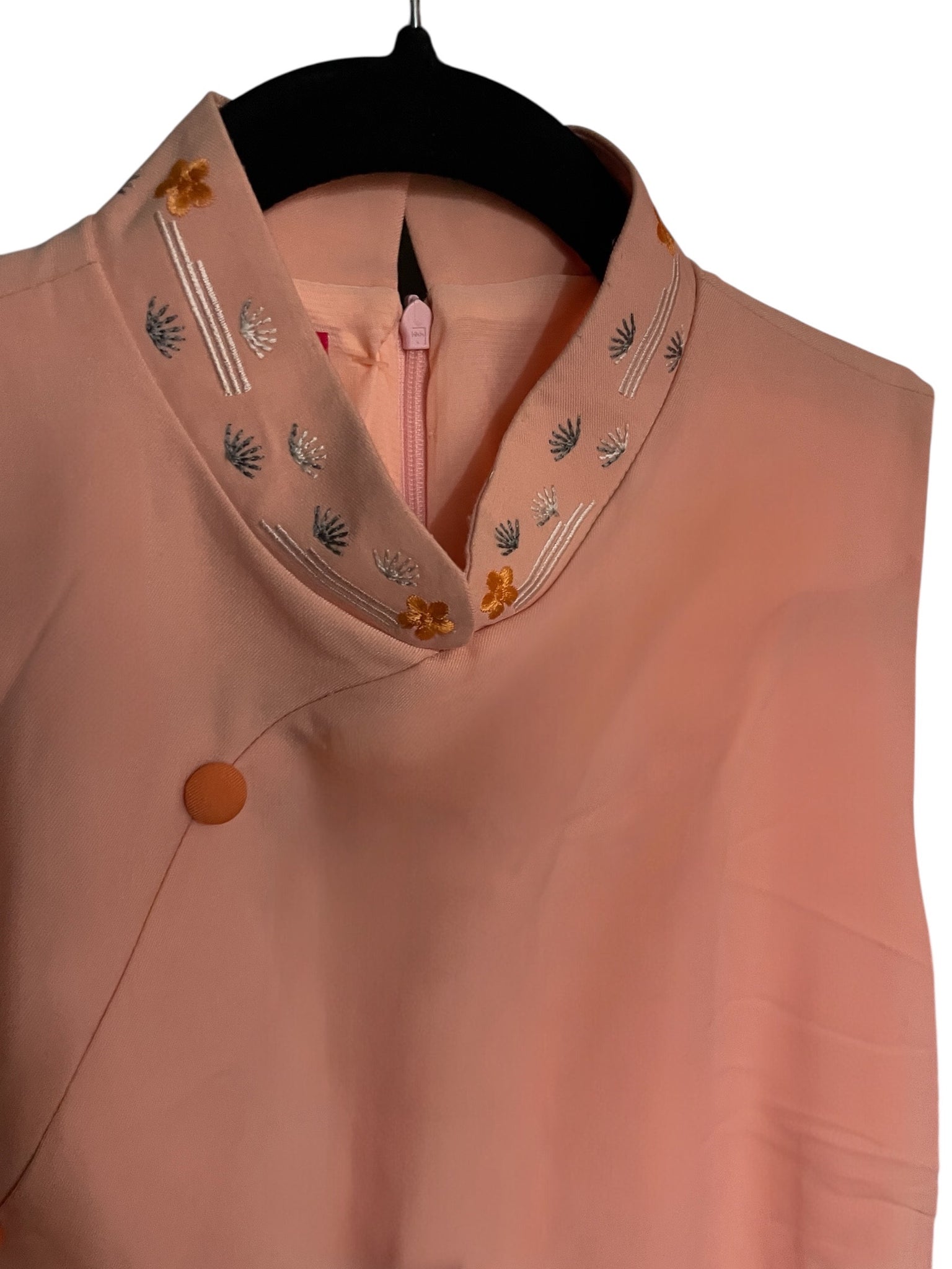 BAMBOO PLUM BLOSSOM - HANDMADE, HAND-EMBROIDERED SILK-COTTON CHEONGSAM