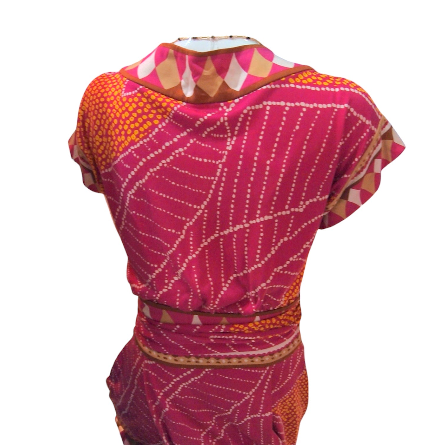 Diane Von Furstenberg Fuschia Pink Magenta Wrap Dress