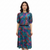 Terra Mosaic - 3/4 Sleeve Earthtone Print Dress