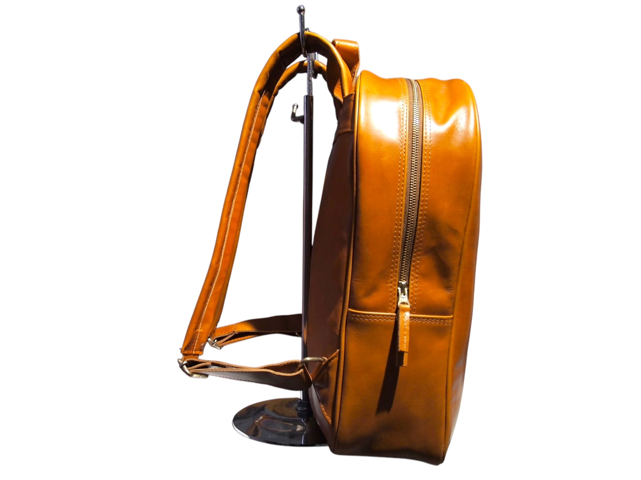 CURVES BACKPACK - HANDMADE GENUINE LEATHER  BAG W ADJUSTABLE STRAPS