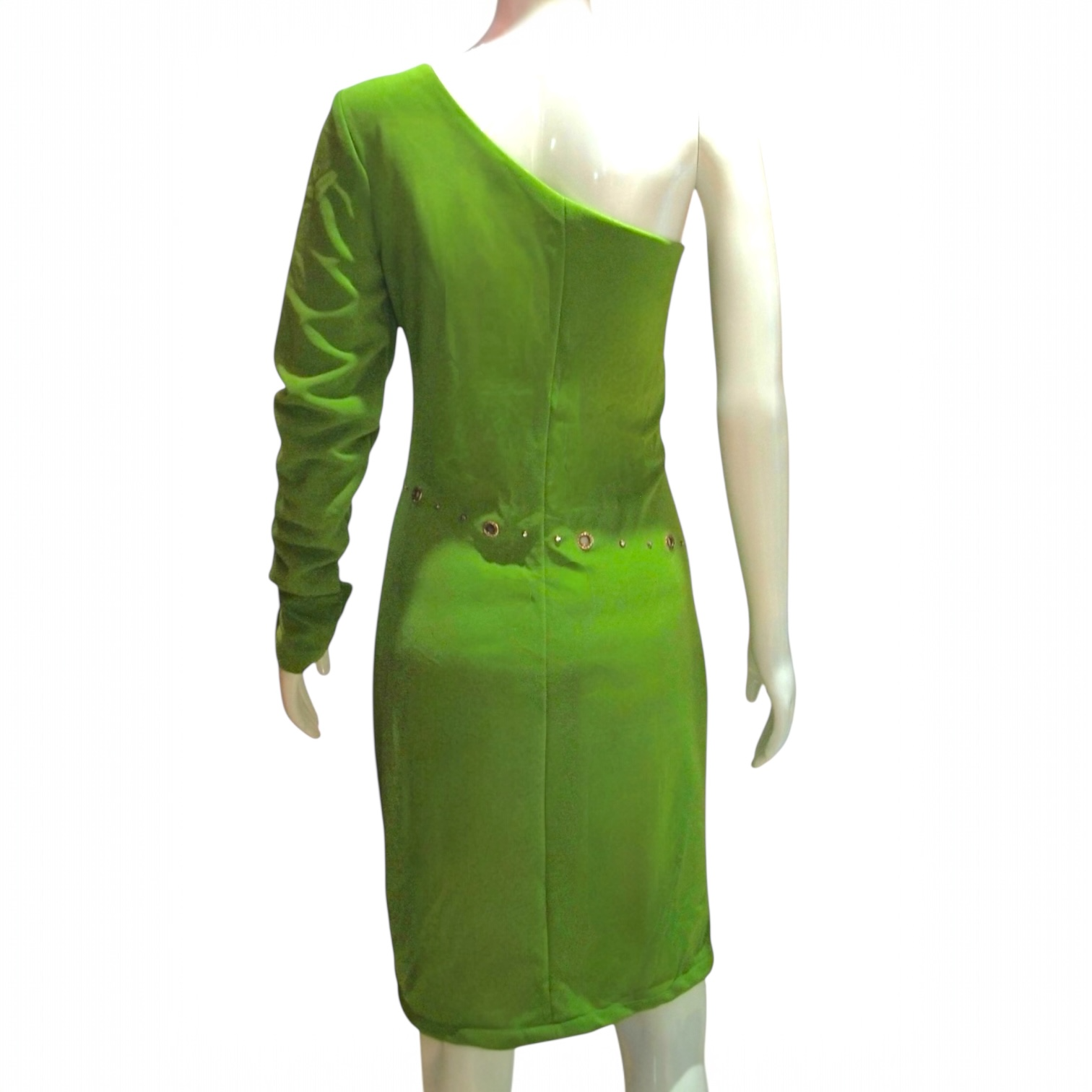 Riveting - Green Toga Dress with Rivets