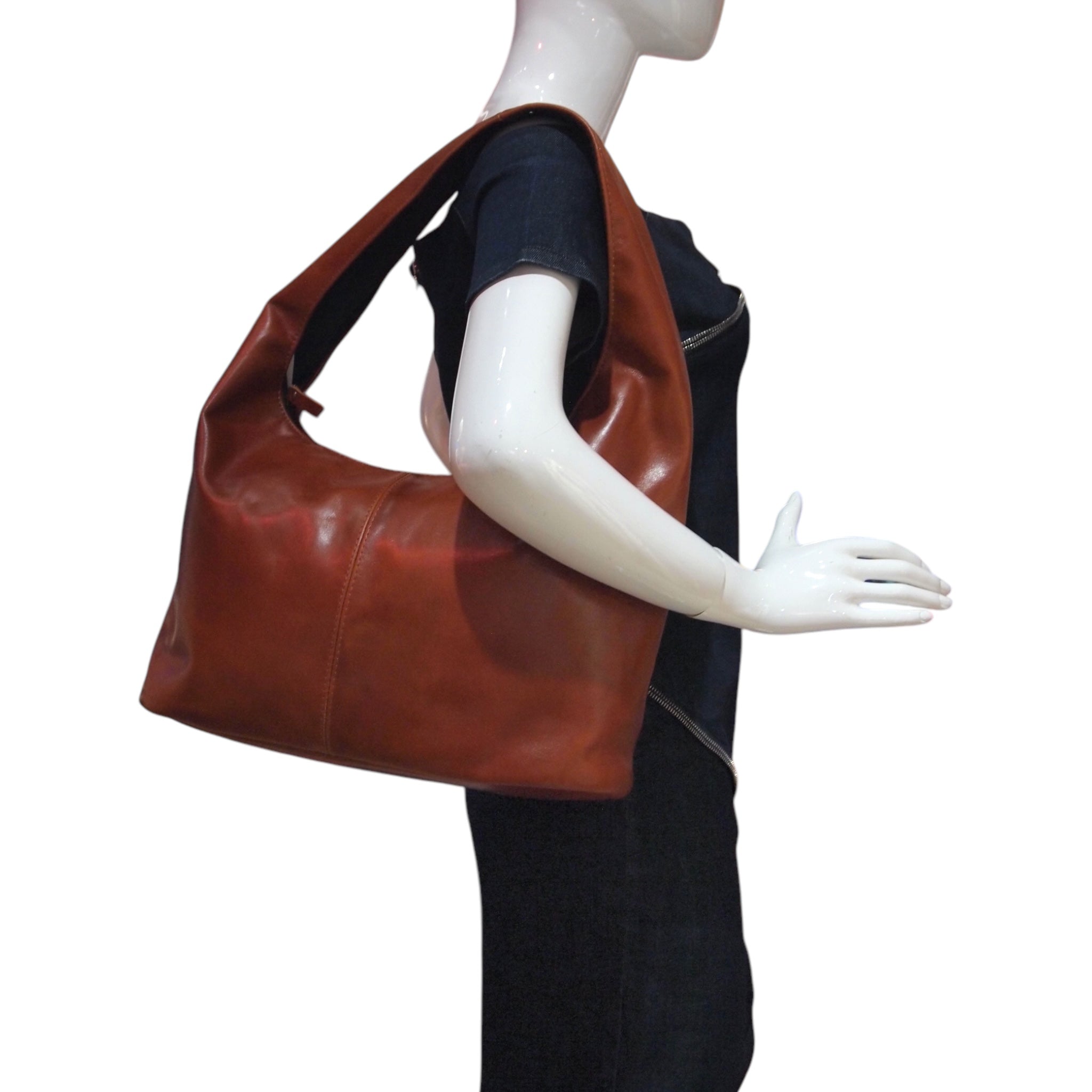 HOBO NO-SEAM BAG - HANDMADE GENUINE LEATHER SHOULDER BAG