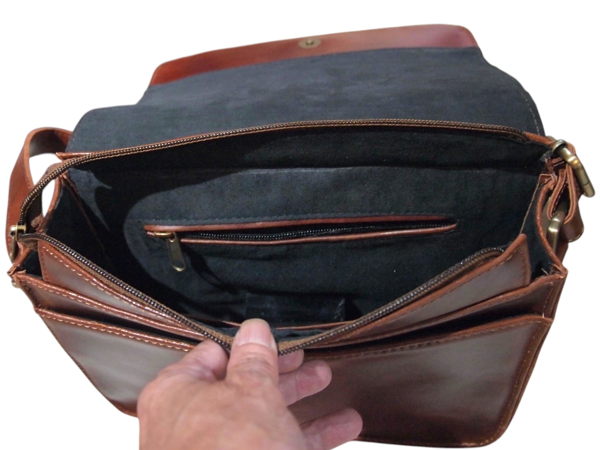 SADDLE SLING- HANDMADE GENUINE LEATHER BAG ADJUSTABLE STRAPS SHOULDER OR SLING BAG