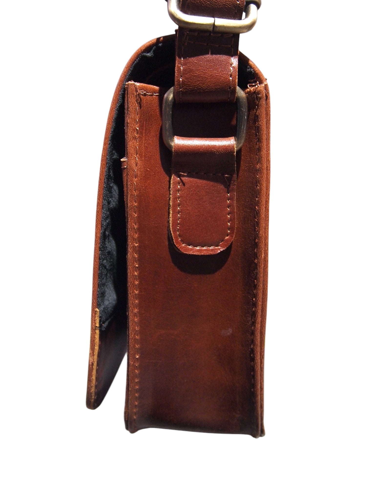 SADDLE SLING- HANDMADE GENUINE LEATHER BAG ADJUSTABLE STRAPS SHOULDER OR SLING BAG