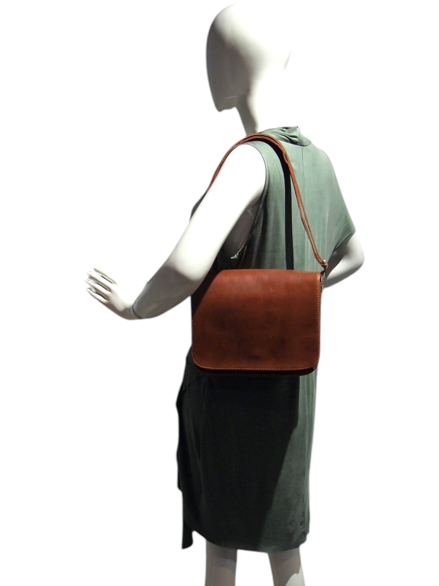 SADDLE SLING- HANDMADE GENUINE LEATHER BAG ADJUSTABLE STRAPS SHOULDER OR SLING BAG