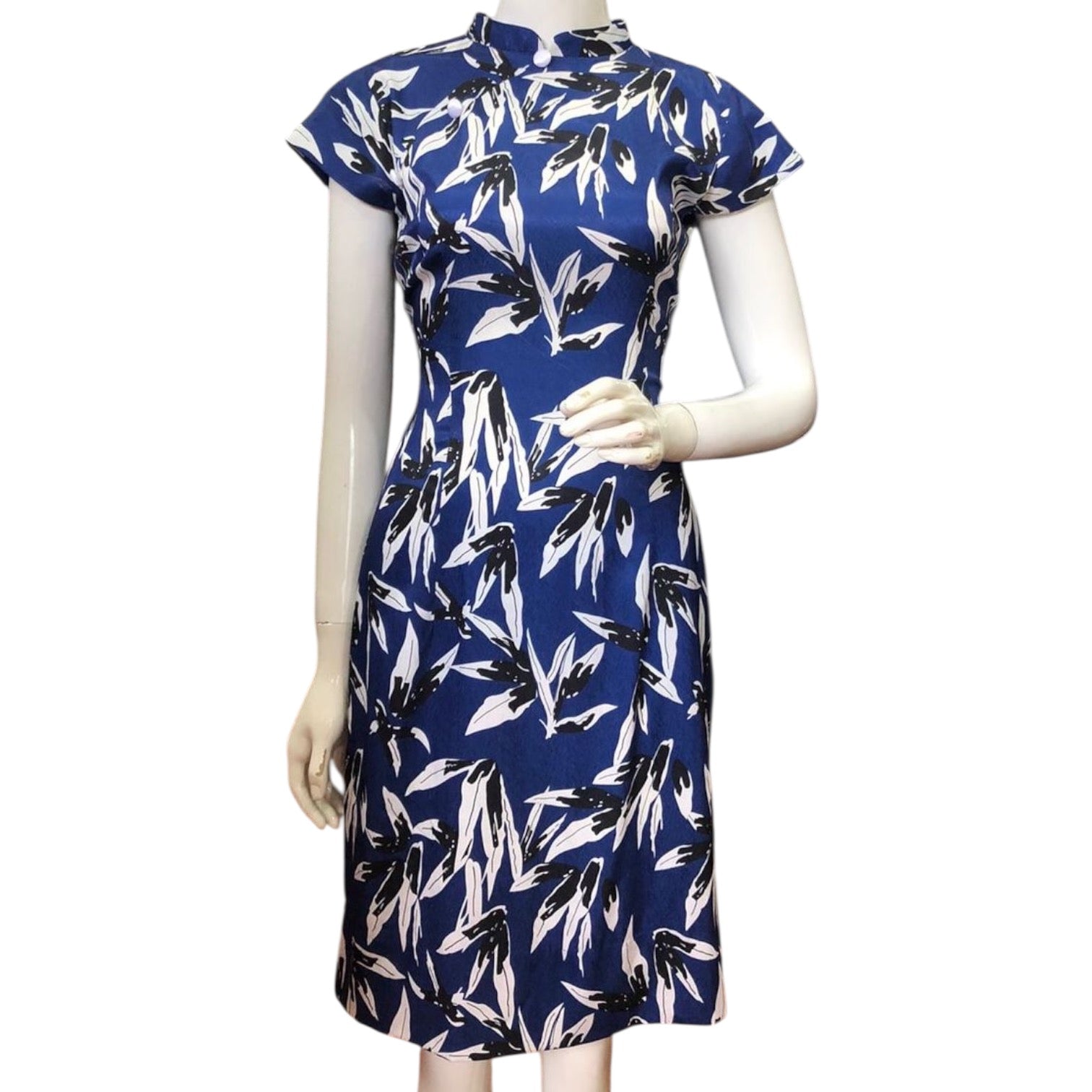 ARTY FLEUR - 100 % SILK HANDMADE MODERN CHEONGSAM DRESS