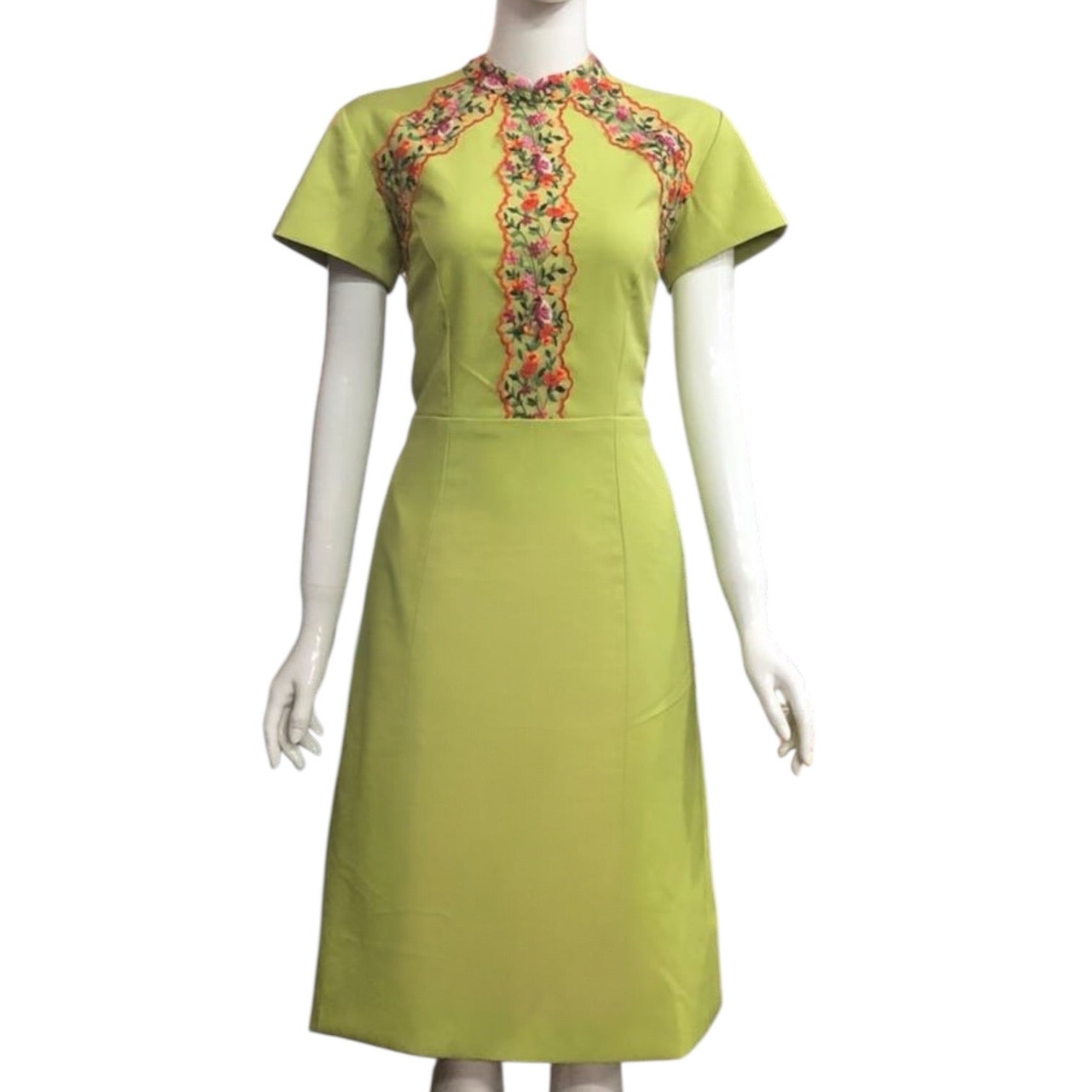 MEDIAN LACE - HANDMADE MODERN SILK COTTON CHEONGSAM DRESS