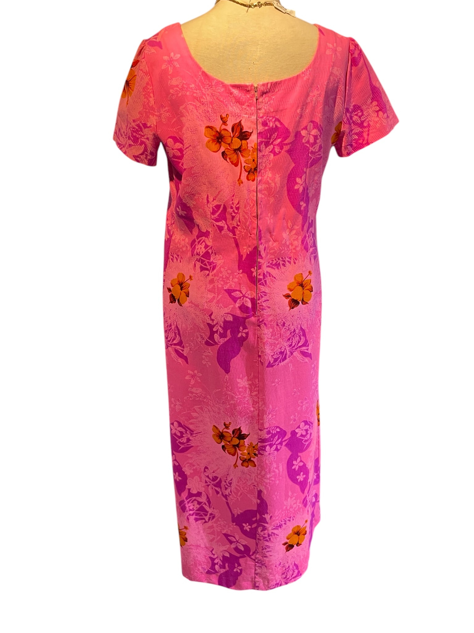 Fuschia Joy - 1970s Bright Pink Vintage Maxi Dress