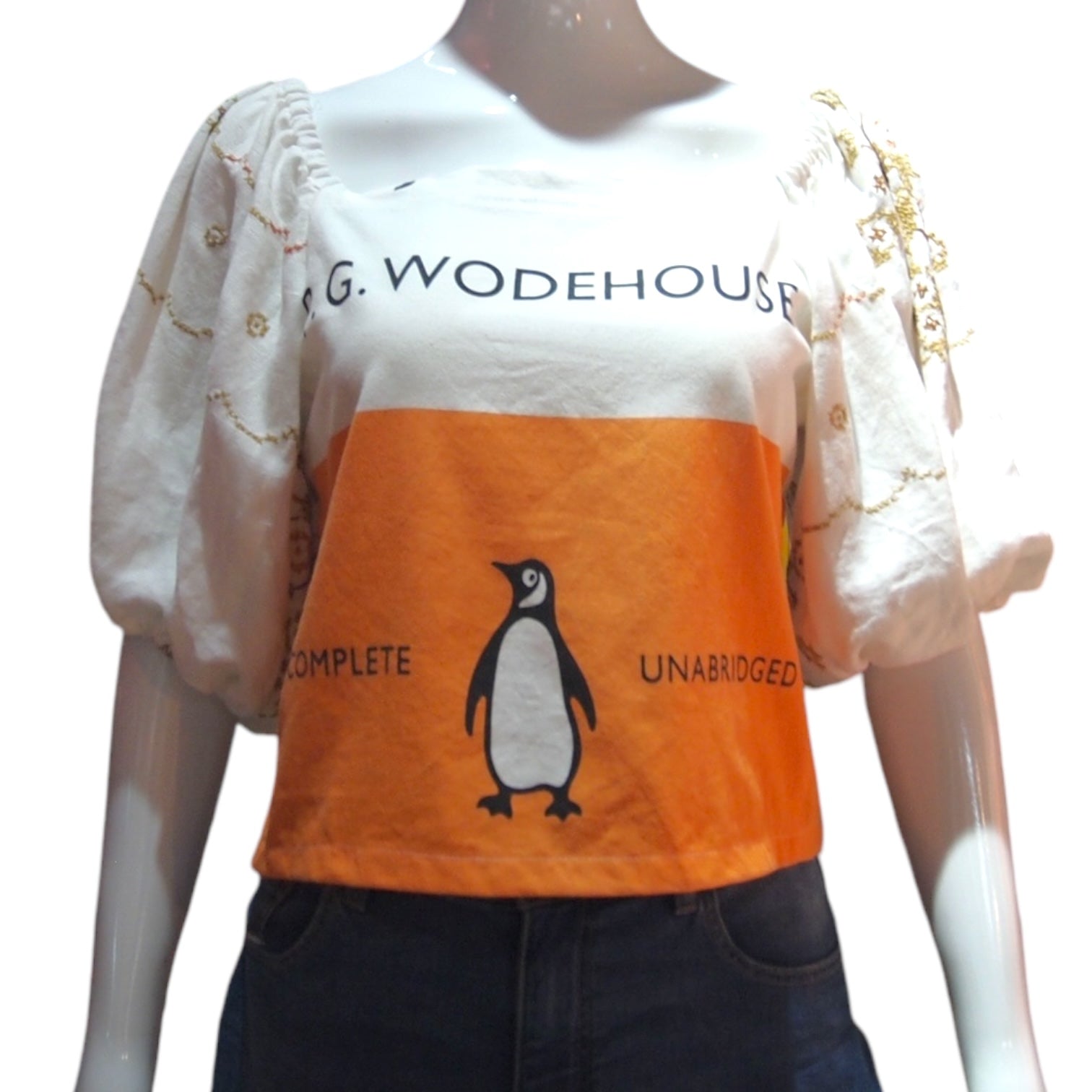 PG Wodehouse- Reconstructed Vintage Top