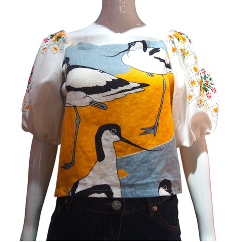 Long-legged Birds - Reconstructed Vintage Top