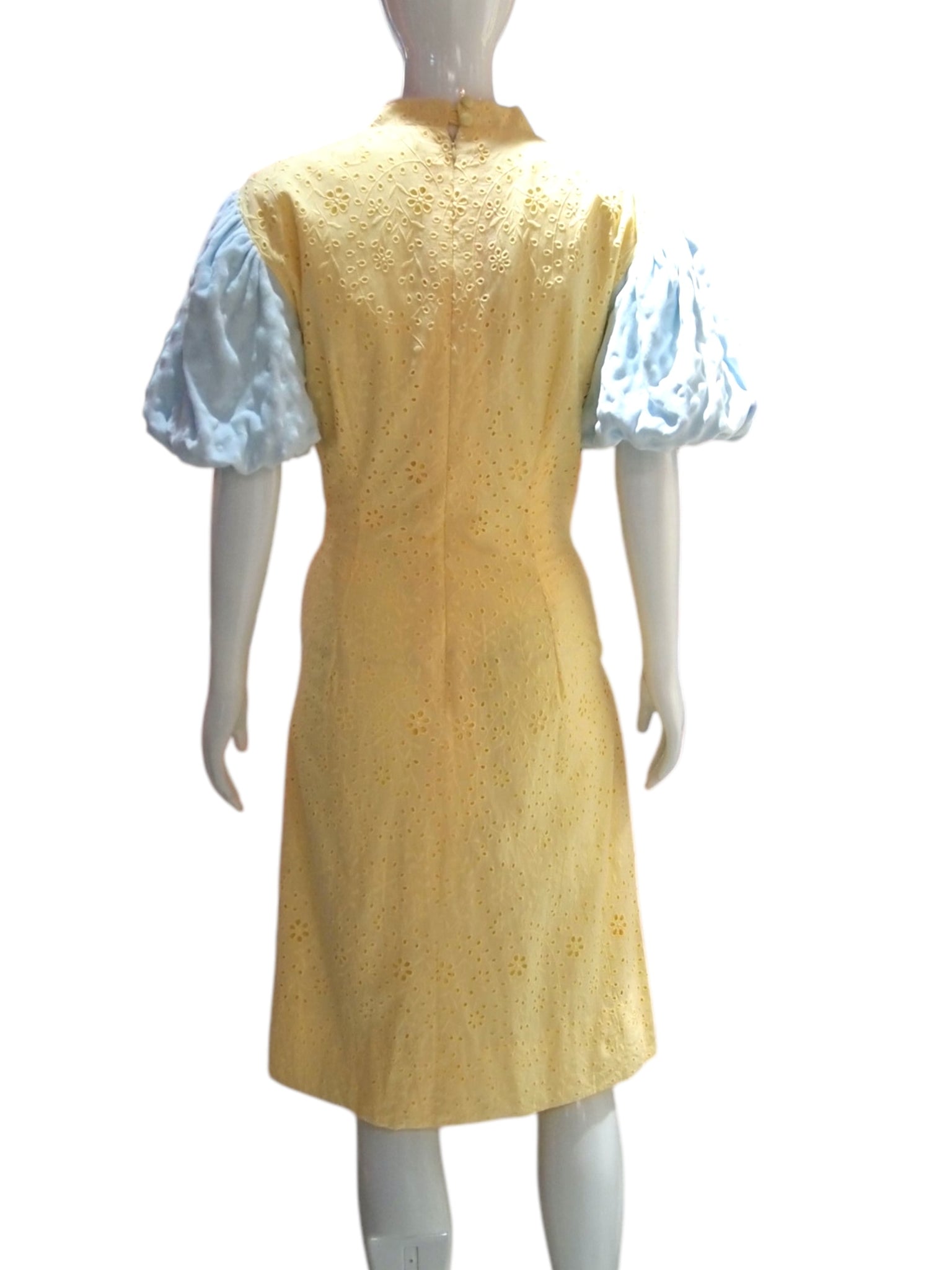 Broderie Bubble - Lace with Puff Bubble Sleeves Modern Cheongsam