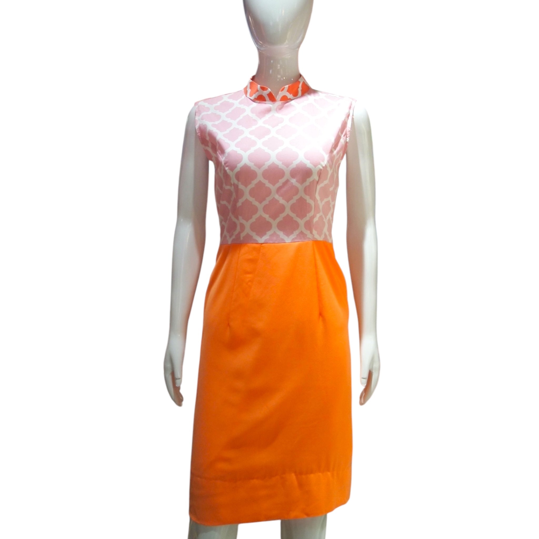 MOROCCAN TILE - HANDMADE MODERN COTTON CHEONGSAM PASTEL DRESS