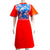 HANDPRINT BIRDS - HANDMADE MODERN SILK COTTON CHEONGSAM DRESS